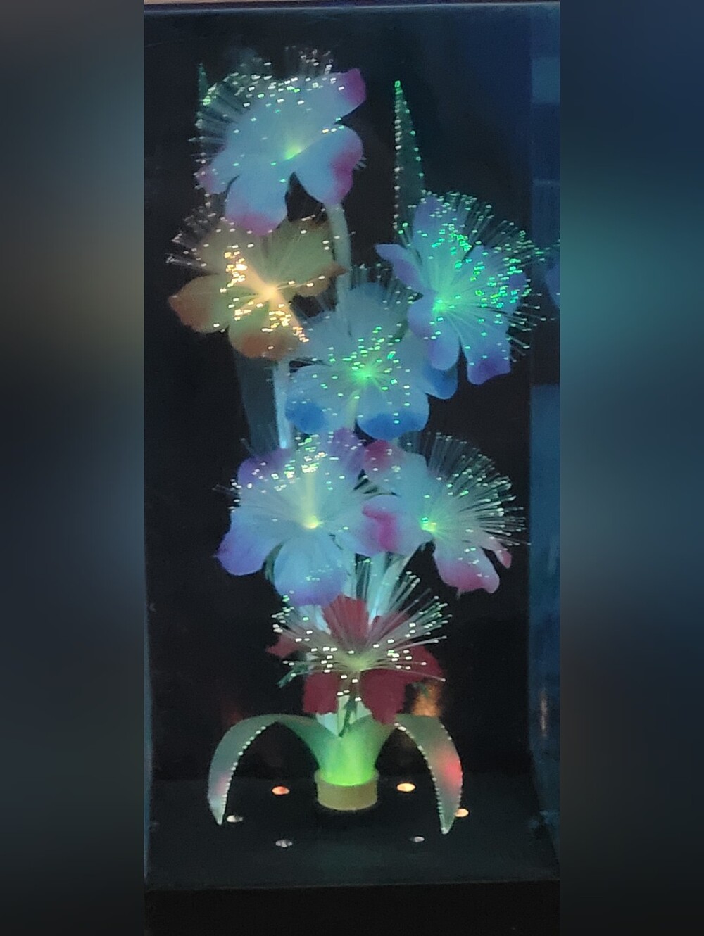 1980s Fiber Optic Flower Lamp Color Changing Light Music Night Light Vintage Mus